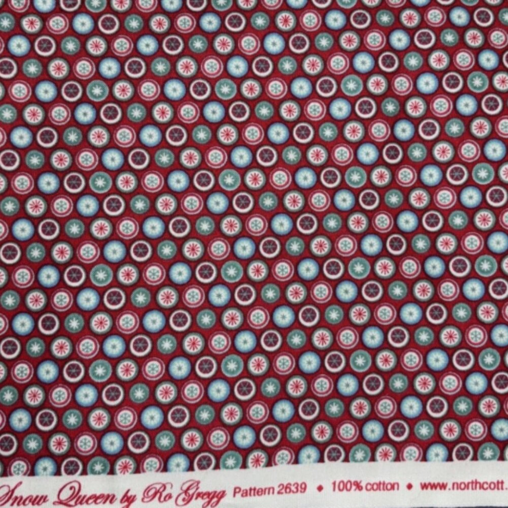 SNOW QUEEN by Ro Gregg for Northcott 100% cotton Fabric Snowflakes 1 yard